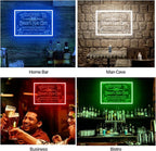 Custom Bar Neon Sign for Man Cave, Personalized LED Whiskey Cocktail Beer Signs, Customized Bar Neon Lights for Home Pub Tavern Bistro Business Wall Decor, Customizable Bar Signs for Men Dad Gifts