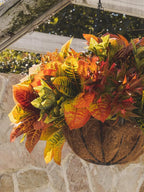 PARTY JOY 12 Bunches Artificial Fall Flowers, Fake Plants Outdoor, Fake Bushes UV Resistant Artificial Flowers Greenery Shrubs Faux Greenery for Outdoor Garden Patio Front Porch Yard Decor