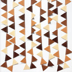 Brown Party Decorations Ombre Brown Felt Hanging Triangle Mini Bunting Pennant Banner Flag for Birthday Baby Shower Wedding Neutral Boho Woodland Safari Western Cowboy Party Classroom Nursery Decor
