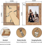 4x6 Picture Frame Set of 4 with High Definition Real Glass, Mixed Color Wood Photo Frames for Desktop Display and Wall Mounting