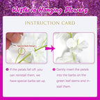 24 Pack Purple Red Wisteria Hanging Flowers, 3.4 Ft Fake Hanging Flowers, Artificial Wisteria Garland Vines for Wedding Room Backdrop Outdoor Patio Garden Decoration