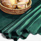 KKJIAF 1 Pack 108 Inch Round Table Cloth, Hunter Green Overlay Round Satin Table Cover, Silky Satin Dining Tablecloths for Wedding Buffet Parties Banquet Decoration