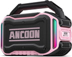 Speakers Bluetooth Wireless: 80W(Peak) Loud Speaker with Bass, 20H Playtime, IPX6 Waterproof, Large Jobsite Speakers for Work, Outdoor, Workshop, Garage, Portable Speaker with TWS (Pink)
