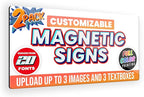 2-Pack,12"x24" Custom Magnet Signs in Full Color for Business and Advertising, 30 mil Customized Vinyl Car Magnets, Personalized Magnetic Sheets for Company Storefront & Vehicles (Rounded Corners)