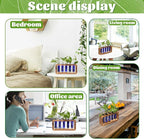 Glass Plant Propagation Station with 5 Test Tubes Colorful Planter Vase Birthday Gifts for Women in Wooden Stand