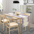 Purple Lavender Table Runner Vintage Watercolor Modern Kitchen Restaurant Decoration Suitable for Indoor and Outdoor Wedding Party Banquet Table Runner 13x90 Inch