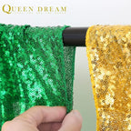 7ft x 7ft Green Sequin Backdrop Curtain Party Backdrop Curtain for Sparkly Birthday Bridal Wedding Curtain