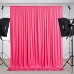 50 ft x 10 ft Wrinkle Free Fuchsia Backdrop Curtain for Parties, 10Panels Polyester Hot Pink Photo Backdrop Drapes for Wedding Birthday Party Baby Shower