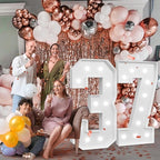 imprsv Marquee Numbers Large 37th-Birthday Decorations: 4ft Light Up Number Party Decor 37 Year Old 73rd Birthday Decoration Backdrop 73 Anniversary Cardboard Big Mosaic Balloon Frame Number 37