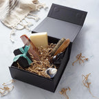 CECOBOX - Gift Boxes with Lids for Presents 6"x6"x2.75" - Matte, Collapsible Magnetic Closure Gift Box - Groomsmen & Bridesmaid Proposal Boxes, Wedding, PR, Birthdays, Holidays (Black)