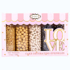 Confect Sprinkles- Red Carpet Glam Cake Decorating Sprinkles – Edible Black, White & Champagne Gold Dragees, Gold & Black Jimmies Mix – Sprinkle Mix for Cakes, Cupcakes, Cookies & Dessert Decoration- Vegan, Gluten-Free, Nut-Free, Soy-Free, Dairy-Free, ...