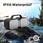 BUGANI Shock Bluetooth Speaker, Portable Bluetooth 5.3, Waterproof Design, 60W High Power Output, Outdoor Speaker, Black (New Model)