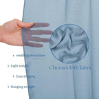 6 Panels Dusty Blue Ceiling Drapes for Wedding, 5ftx30ft Ceiling Drapes Cheesecloth Sheer Fabric Curtain Wedding Arch Draping Fabric Romantic Ceilings Decorations for Weddings Party Ceremony Stage