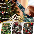 ZPEXRV164 Feet Faux Pearl Beads Garland 3mm Craft String Pearls for Wedding Centerpiece Christmas Tree and Flowers Decoration DIY(White)