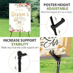 63" Display Easel Stand - 2Packs Art Easels for Wedding Sign Poster Stand Folding Floor Adjustable Metal Black Easel Instant Tripod Easel for Painting Wedding Welcome Sign Stand