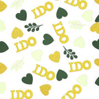 200PC Sage Green Wedding Confetti Wedding Shower Decorations Heart I do Engagement Table Confetti Bridal Shower Bachelorette Party Decorations