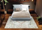 Bloom Rugs Washable Non-Slip 9' x 12' Rug - Peach/Beige Traditional Area Rug for Living Room, Bedroom, Dining Room, and Kitchen - Exact Size: 9' x 12'