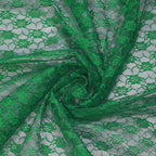 MDS Pack of 15 Wedding 12 x 108 inches Lace Table Runner for Wedding, Decorations for Birthday Parties, Banquets, Graduations, Engagements, and Runners fit Rectangle, Round Table- Hunter Green