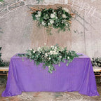 Fitable Sequin Tablecloth for Parties 52x70 Inch - Sparkle Glitter Table Cloth Laser Rectangle Overlay for Wedding Baby Shower Ceremony Birthday Holiday Banquet Decor, Purple