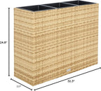 SAFAVIEH Outdoor Collection Rita Natural Woven Rectangular Flower Rack