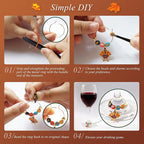 DIY Wine Glass Charms Kit, 25pcs Personalized Reusable Drink Marker Tags, Glass Identifiers for Wine Tasting Party, Unique Hostess Gifts & Party Decorations