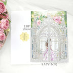 20PCS Laser Cut Wedding Invitations,Wedding Invitation Card Pocket,Quince Invites,Sweet 16 Invitations,Quinceanera Invitations,Laser Cut Invitations For All Occasions