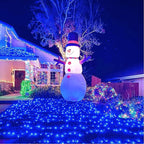 YEGUO 165ft 500 LED Blue Christmas Lights Outdoor Waterproof, Clear Wire String Lights Indoor Plug in, 8 Modes Twinkle Tree Light for Xmas Party Garden