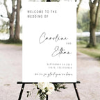 Generic Personalized Wedding Welcome Sign, 18x27 inches, Plastic, Modern Style, Wedding Event Guestbook