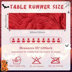 2 Pack Cheesecloth Table Runner 10Ft Christmas Gauze Boho Table Runners for Wedding Decor Bridal Shower Decorations Baby Shower Party(35" x 120")