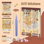 20 Sets 3D House Stickers with Metal Tweezers | DIY Miniature House Scenes Kit for Adults, Cute 3D Cartoon Scene Stickers | Therapy Craft, Relief Stress Pass The Time