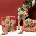 Ribbli Burlap Wired Edge Ribbon,1-1/2 Inch x 10 Yard,Natural,Solid for Big Bow,Wreath,Tree, Outdoor Decoration
