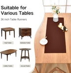 Farmhouse Chocolate Table Runner Small Short Table Runners 36 Inches Coffee Table Runner for Dresser Living Room Bedroom Holiday Party Banquet 12X36 Inch