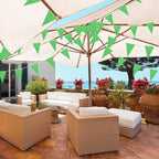 Tatuo 200 Feet Solid Pennant Banners Flags String Triangle Hanging DIY Bunting Flags Party Decorations for Grand Opening Party Banners for Kids Birthday, Shops (Green)