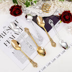 75PCS Gold Plastic Spoons - Gold Spoons Disposable - 8.1 Inch Heavy Duty Plastic Silverware - Heavyweight Elegant Disposable Utensils for Catering, Parties, Dinners, Weddings