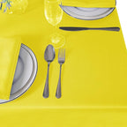 Cupuamon Square Tablecloth 90x90 inch Washable Polyester Fabric Table Cloth for Wedding Party Dining Banquet Decoration（90x90,Yellow）