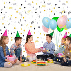 WILLBOND 3000 Pieces Happy Birthday Confetti Birthday Party Cake Confetti Metallic Foil Balloon Table Scatter Decorations for Carnival Baby Shower DIY Arts and Crafting