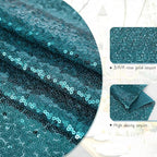 Eternal Beauty Teal Table Runner , 5PCS-12X108 Sequin Table Runner Decorations for Birthday Parties, Banquets, Graduations,Christmas