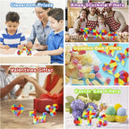 Ganowo 30 Pack Party Favor, Medium Fidget Snake Cube Twist Puzzle Toys for Kids Teens Stocking Stuffers Bulk Birthday Party Supplies Goodie Bags Fillers (Rainbow)