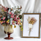 12/24 Pack Dried Flowers for Vase Various Mini Bouquet Dried Small Wildflowers Natural Real Flowers Bulk for Crafts DIY Wedding Decor (12, Plain Colour)