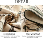 ISAENNE Designer Vintage Beige Linen Table Runner 118 Inches Extra Long,Elegant Floral and Bird Pattern Decor Table Runners for Dining Tables,Thanksgiving,Christmas,Banquet,Party,12"*118"-Murad A