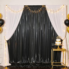 20x10FT Black Sequin Backdrop - 4 Panels 5x10FT Wrinkle-Free Glitter Drapes for Weddings, Parties & Events
