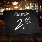 20 Pack Mini Chalkboard Signs for Food – Small 3x4 Tabletop Labels for Buffet - Wedding - Party or Catering – Reusable Plastic Black Display Stands for Chalk Board Food Tags