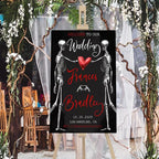 Welcome To Our Wedding Sign, Gothic Wedding Welcome Sign, Dark Romantic Goth Wedding Sign, Wedding Sign Halloween Wedding, Black Wedding Gothic Welcome Sign, Halloween Wedding Welcome Sign