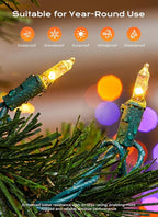 Minetom LED Clear Christmas String Lights, 200 Count 66 Feet LED Christmas Lights Bulb, Christmas Decorations Indoor, White Christma Tree Lights for Indoor Outdoor Xmas Wedding Party Festival