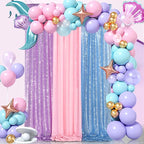 Backdrop Curtains Light Purple Sequin Photo Background Drapes 6 Pieces 2ftx8ft Glitter Lavender Fabric Wedding Party Decor