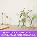Bud Vases in Bulk Set of 12, Glass Small Vases for Flowers, Modern Cylinder Flower Vases for Wedding Centerpiece, Living Room Decorative, Home Decor