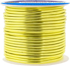 Mandala Crafts 12 Gauge Anodized Aluminum Craft Wire for Jewelry Making - 60 FT Colored Flexible Yellow Green Wire - Bendable for Bonsai Armature Crafting Sculpting