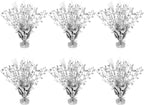 6 Pack Star Table Centerpieces for Party, Birthday Table Decorations for Kids Adults, Party Centerpieces for Tables for Wedding Baby Shower Graduation Holiday Event (Silver)