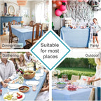 Hiasan Dusty Blue Tablecloth for Rectangle Tables - Waterproof and Spillproof Washable Fabric Table Cloth for Dining Room Kitchen Party, 60 x 120 Inch