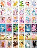 Aowplc 36 Pcs Make-A-Face Sticker Sheets Kids Party Favors Mix and Match Stickers with Dinosaurs, Mermaids, Unicorns, Horses, Farm & Sea Animals for Parties, Birthdays, Classroom Activities & Crafts